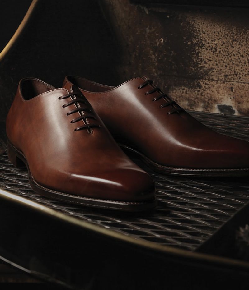 wholecut brown shoes for men